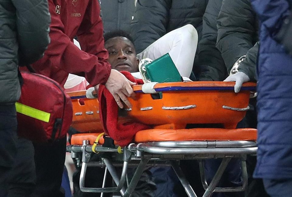  Arsenal frontman Danny Welbeck is likely to be ruled out until the end of the season