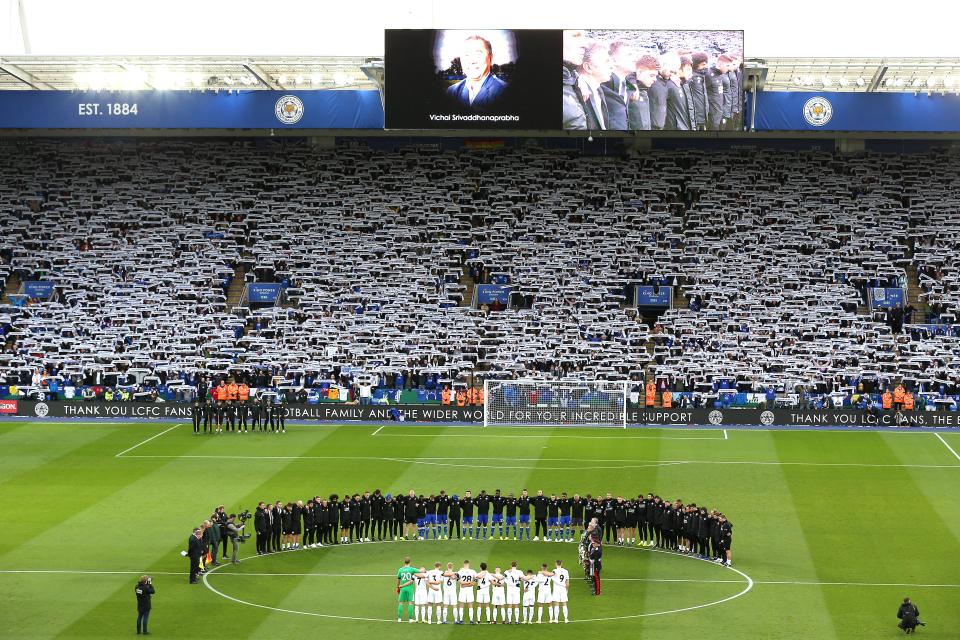  The King Power stadium ahead of Leicester's tie with Burnley - their first home game since the crash