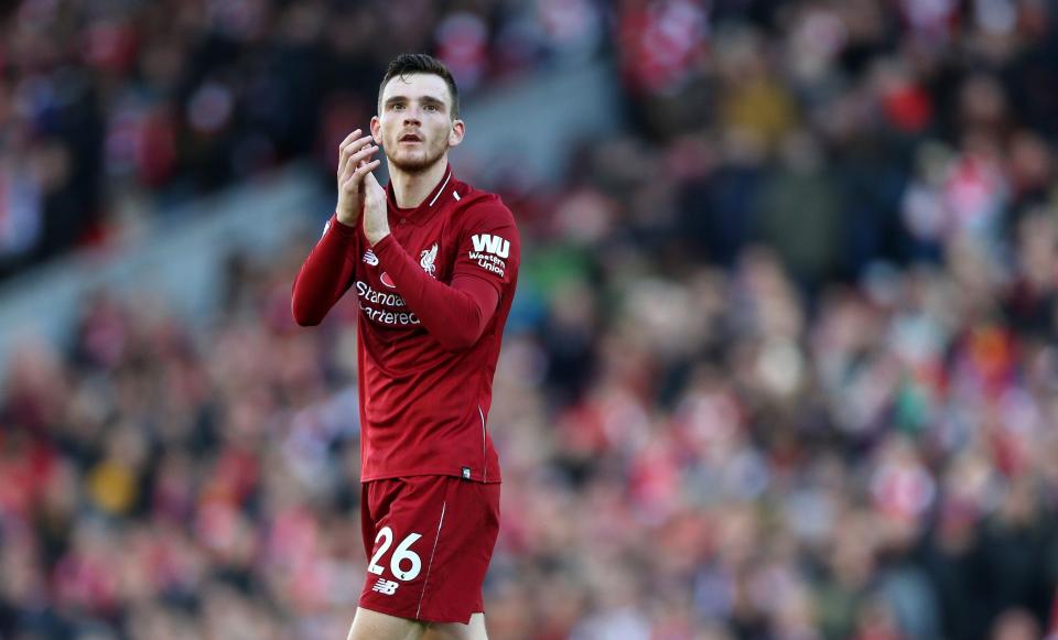  Liverpool ace Robertson has squeezed Moreno out of the first team