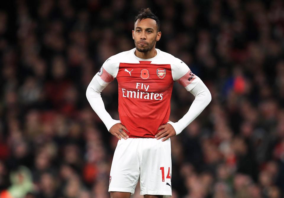  Aubameyang, 29, didn't feature for Gabon due to a back problem