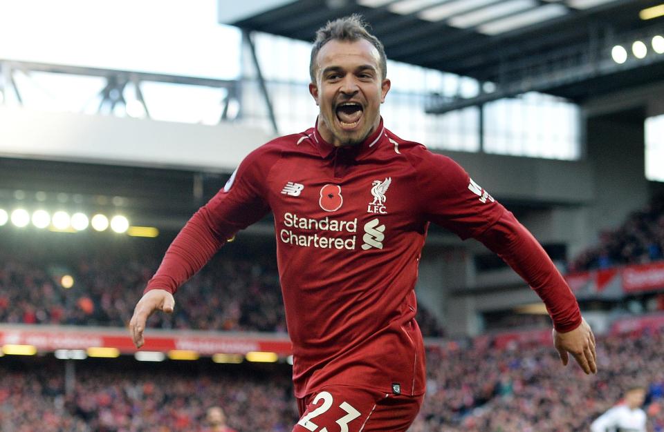  Shaqiri is on a fine run of form in a Liverpool shirt