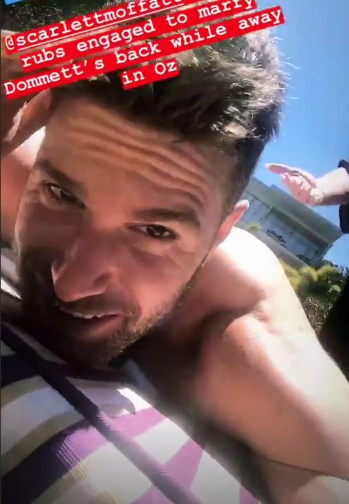  Scarlett Moffatt gave her Extra Camp co-host Joel Dommett a massage as they enjoyed down time Down Under