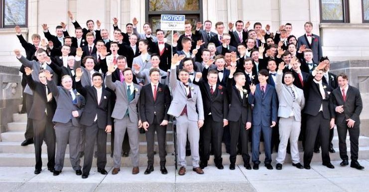 A photo showing Baraboo High School students performing a sick Nazi salute has sparked outrage