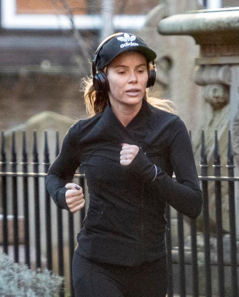  Amanda Holden was make-up free as she went out for a jog