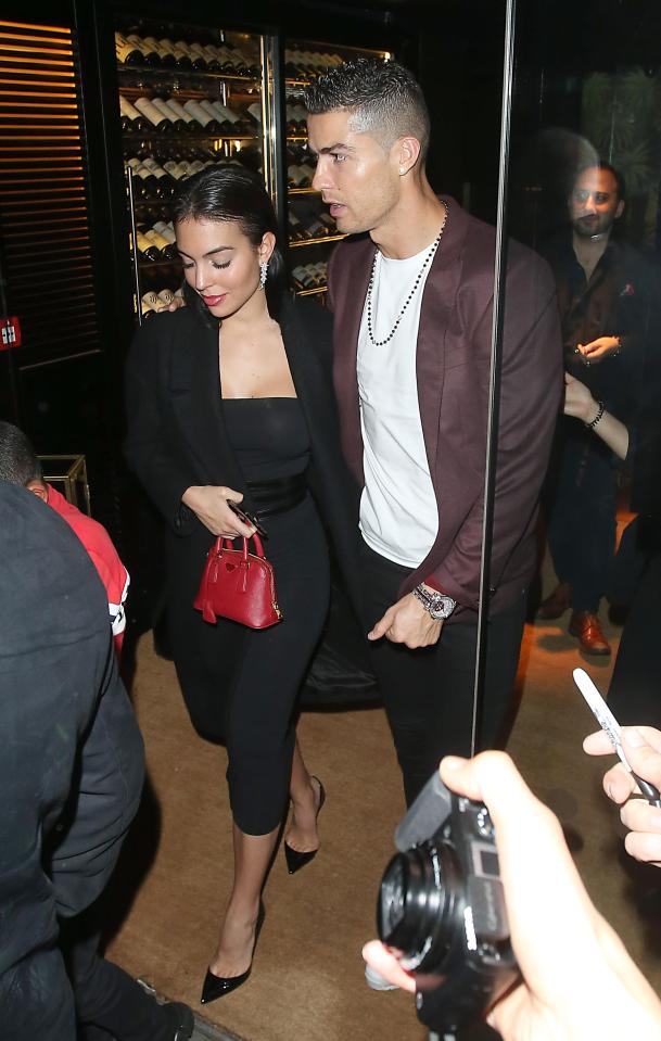  Cristiano Ronaldo and Georgina Rodriguez arrive for date night at Zela in London