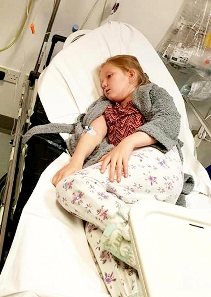 Lily-Jo Caldcott, 10, in hospital on her birthday after being tormented by bullies at school