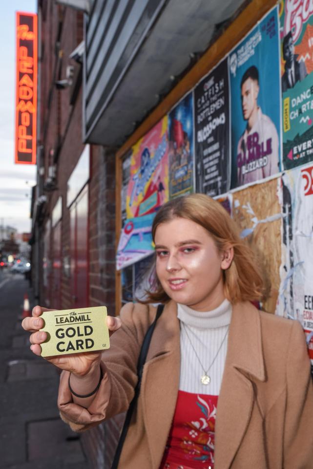  The club rewarded Courtney with a Gold Card which gives her and a pal free entry for life