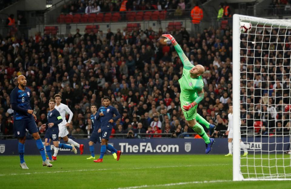  Jesse Lingard curled in a beautiful strike to open the scoring for England