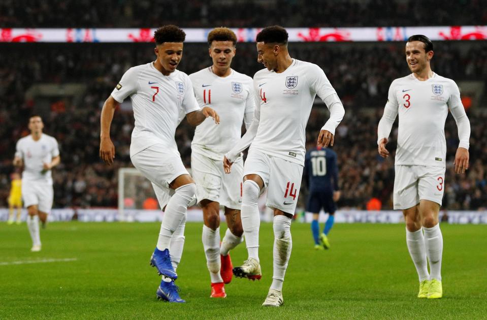  The Manchester United man and Jadon Sancho gave a little dance after the opener