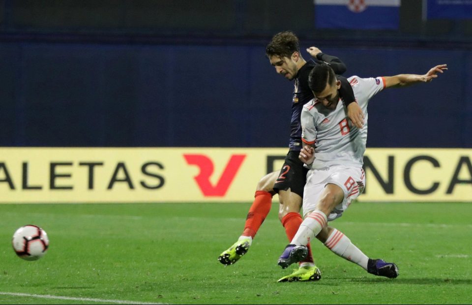  Dani Ceballos drills Spain level just two minutes after Croatia took the lead