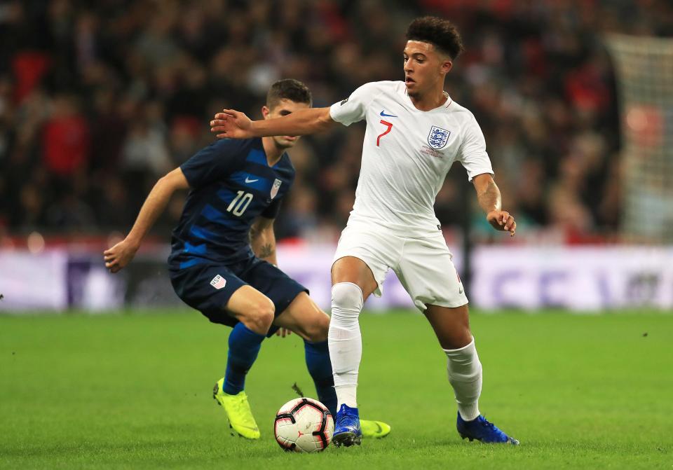  Jadon Sancho has been brilliant for Borussia Dortmund and now has three caps for England