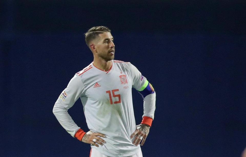  Sergio Ramos and Spain lost to Croatia