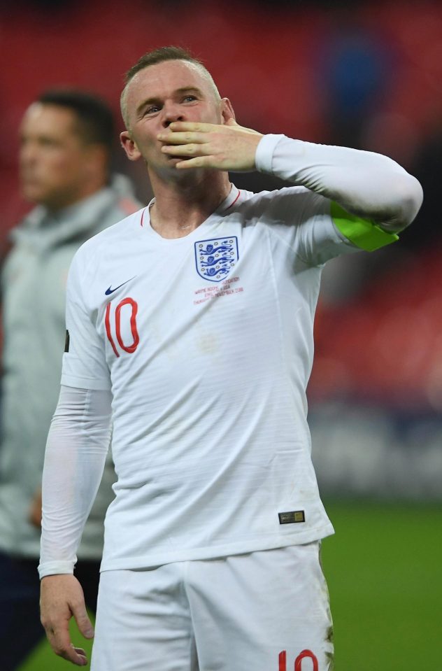  Rooney waved goodbye to his international career on Thursday night at Wembley