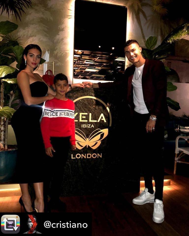  Ronaldo took Georgina and Cristiano Jr to the restaurant recently