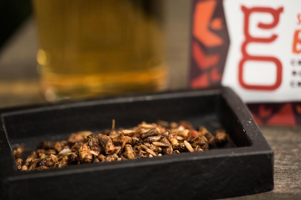  The crickets can be eaten as a snack or to garnish other food, like tacos