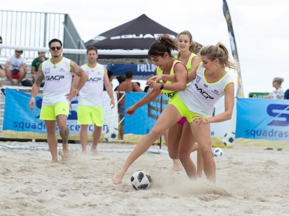  The charity match was organised by the Sports Illustrated Swimsuit edition