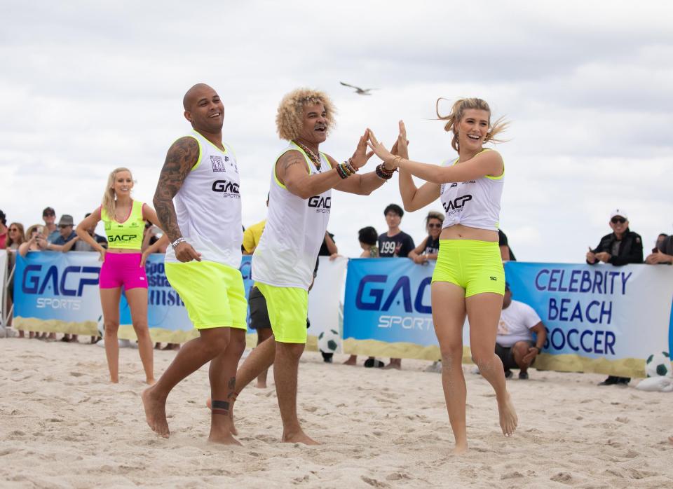  Colombian football legend Carlos Valderrama also played in the game