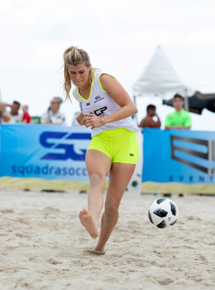  Bouchard played in a celebrity beach soccer game over the weekend