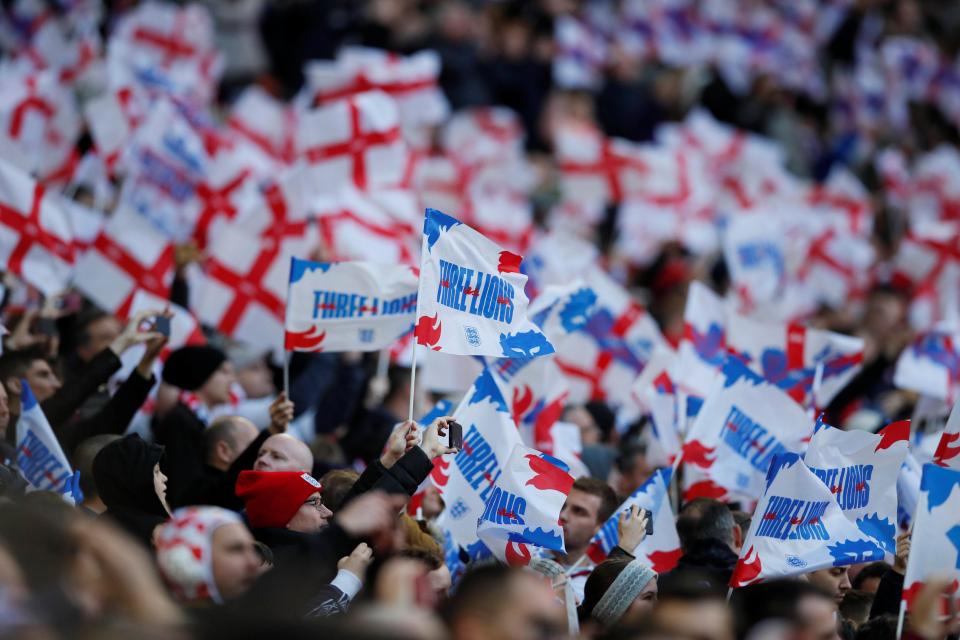  England supporters were in full voice in the 2-1 win against Croatia