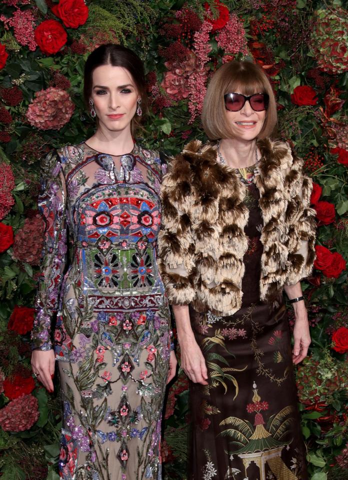  Vogue editor Anna Wintour beamed brightly