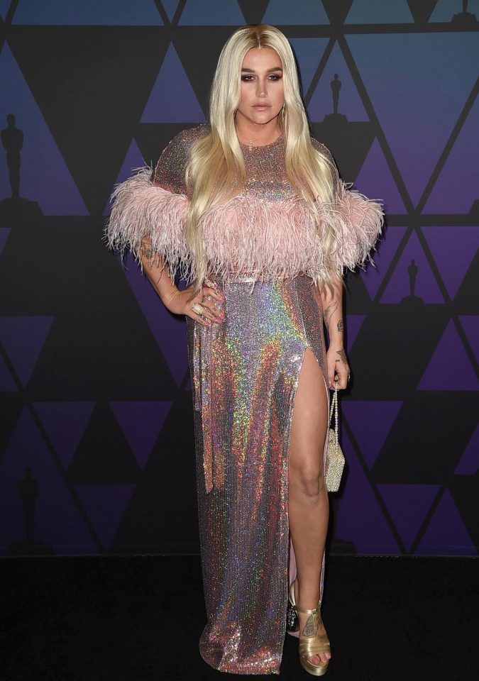  Kesha turned heads in a sparkly floor-length gown