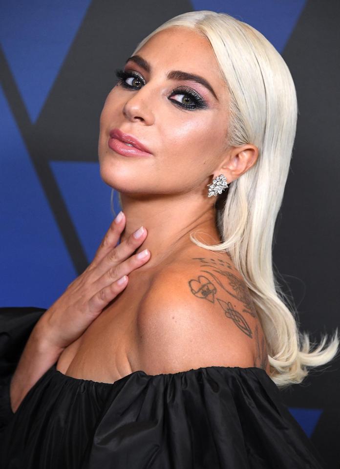  Lady Gaga upped the glamour stakes in a statement black ensemble