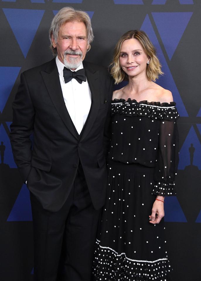  Harrison Ford looked dapper with his wife Calista Flockhart