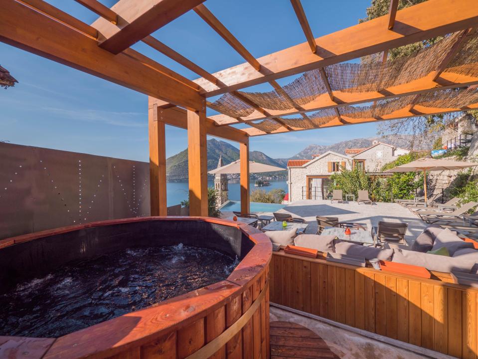  An inviting hot tub offers guests ultimate relaxation