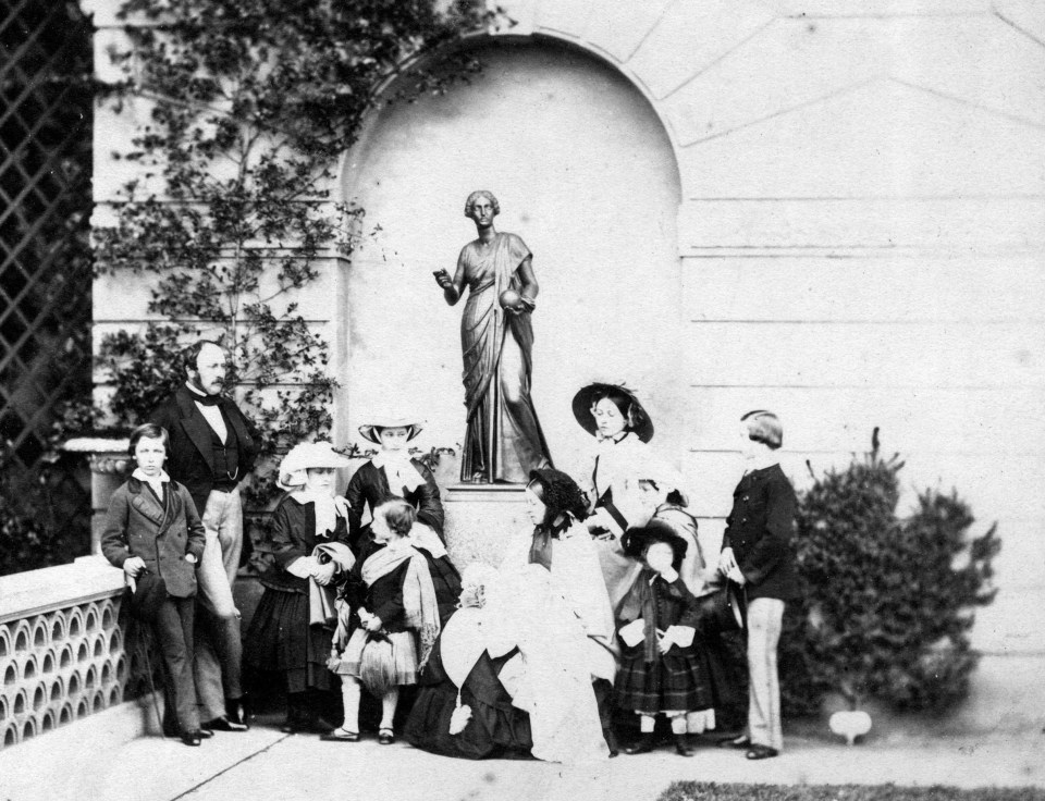 A family snap in the royals’ garden