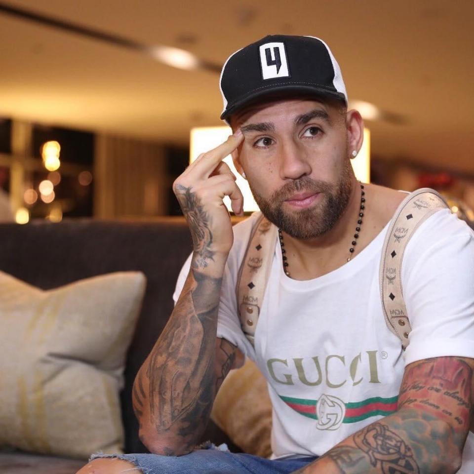  Man City's uncompromising centre half Nicolas Otamendi loves his diamond earrings