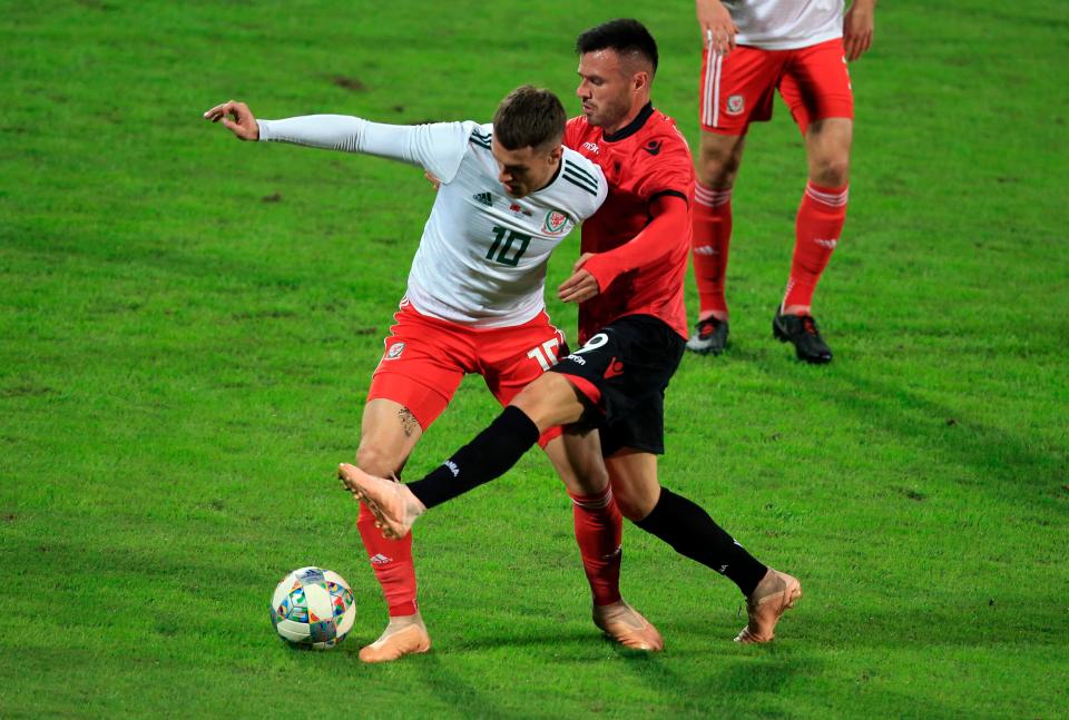  Ramsey was in action for Wales last night in their friendly defeat in Albania