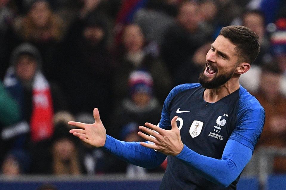  Olivier Giroud's goal moved him up to fourth in France's all-time scoring list