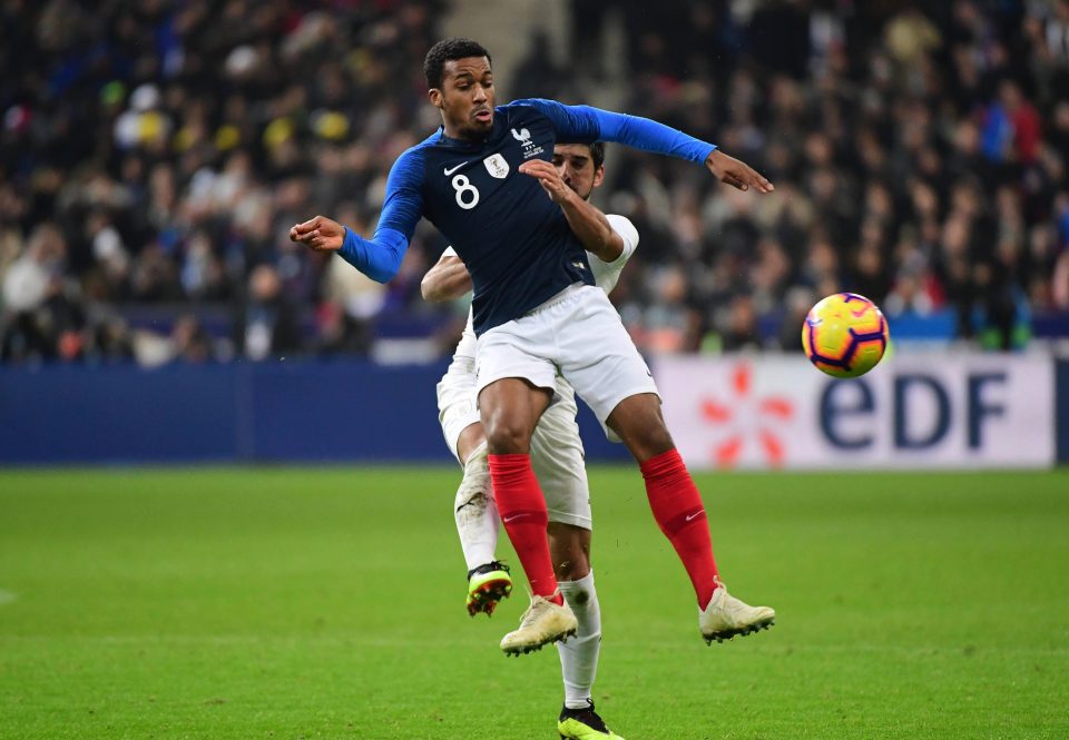  Alassane Plea in action during the second half of the friendly