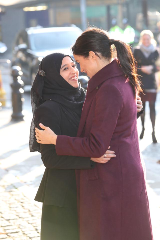  Meghan was seen hugging Zaheera Sufyaan, Hubb Community Kitchen co-coordinator