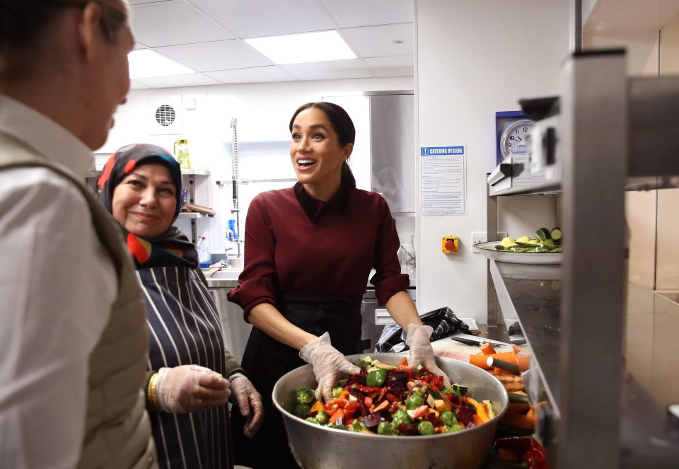  The keen chef was helping cook 200 people from the local community