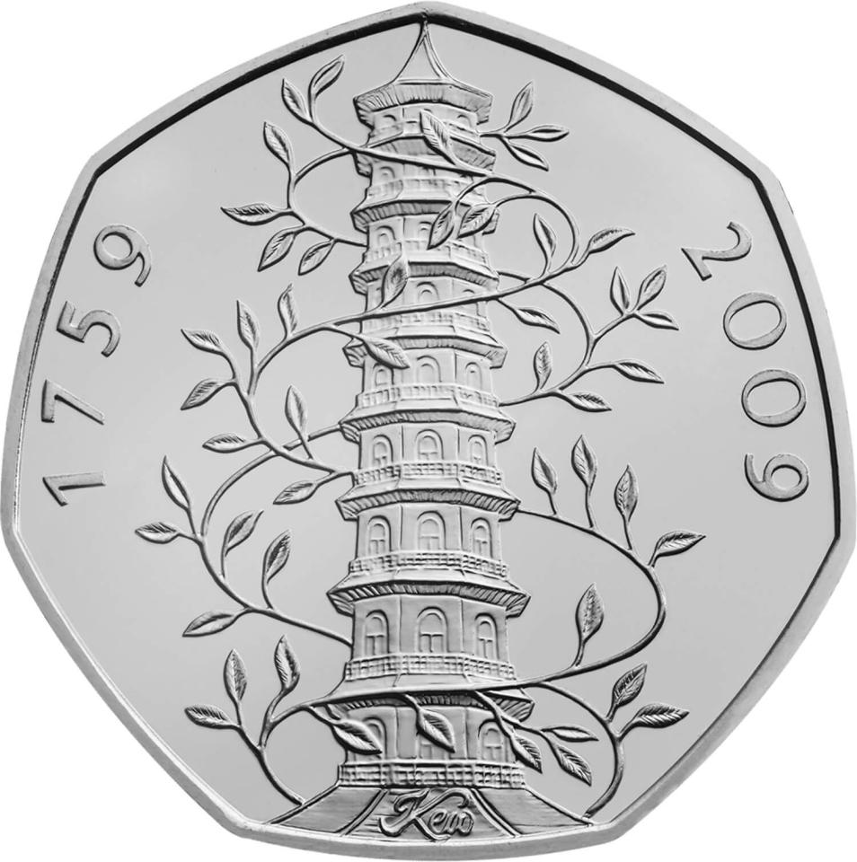  The country's rarest 50p coin, the Kew Gardens design, will be reissued in 2019