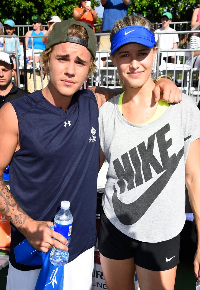  The tennis beauty has previously admitted to having a crush on Justin Bieber