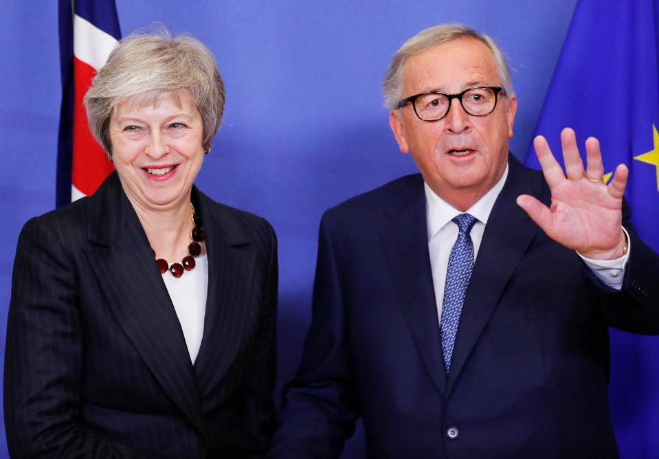  Theresa May meeting European Commission boss Jean-Claude Juncker in Brussels tonight