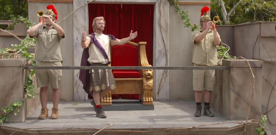  Noel then roars: 'Are you not entertained?' in a nod to Russell Crowe’s Gladiator