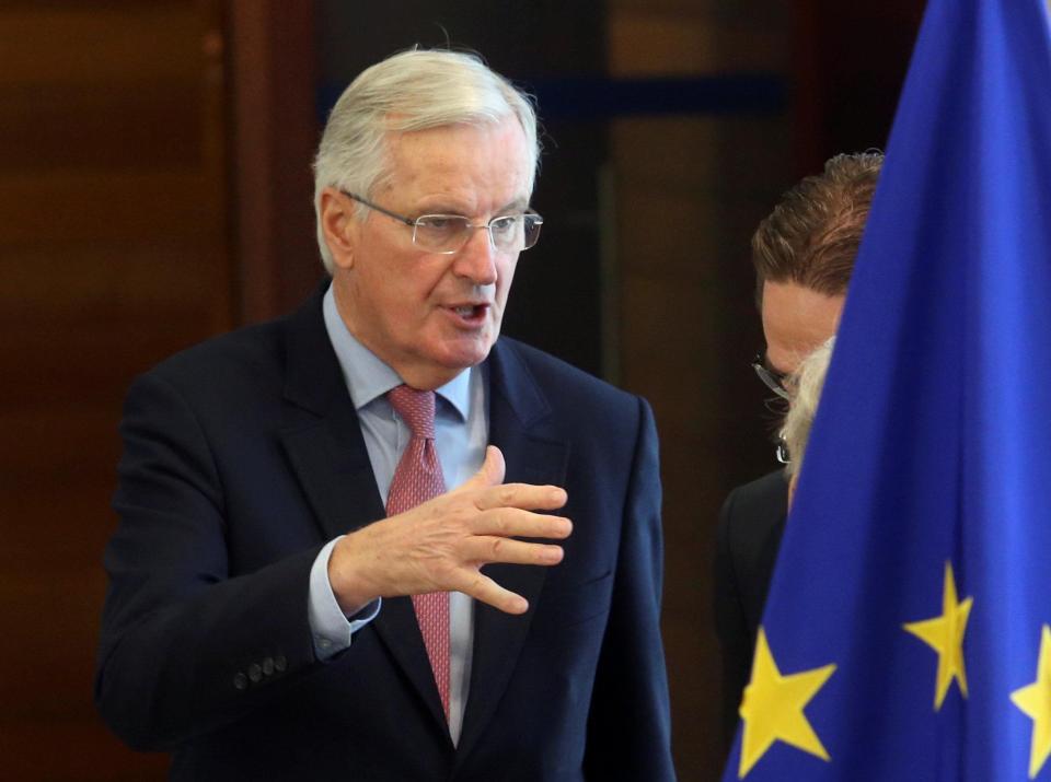  EU envoy Michael Barnier briefed European leaders in Brussels this morning