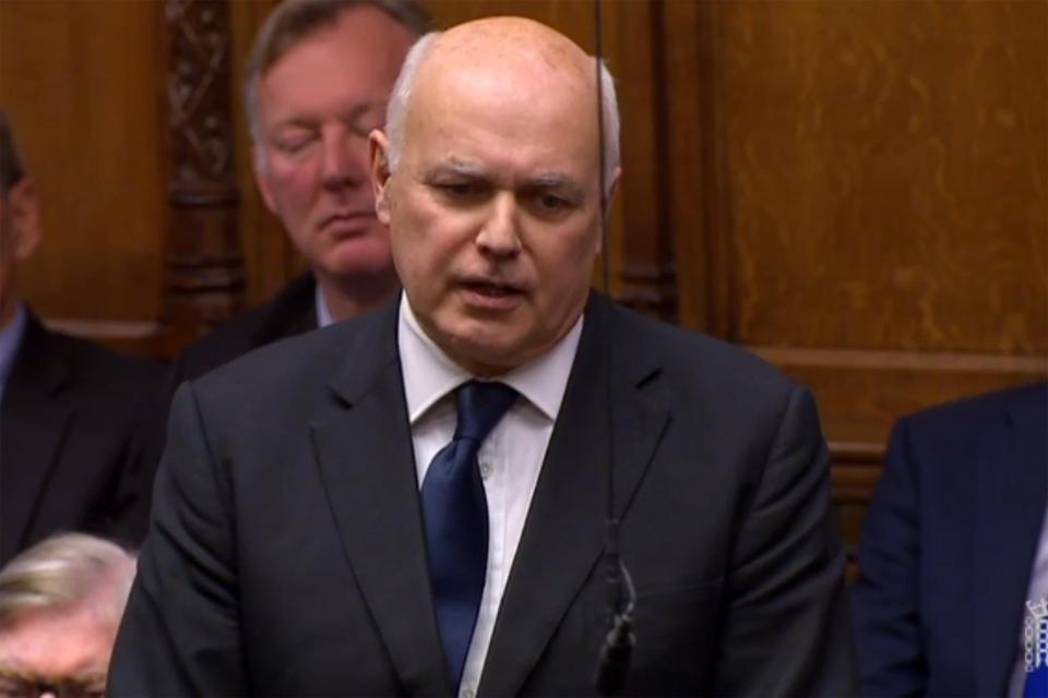  Ex-Tory leader Iain Duncan Smith blasted the proposed backstop deal