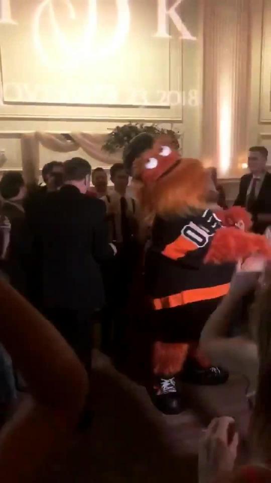  The person who shot the video, Mary Wagner, said she'd 'never been more starstruck' at seeing Gritty