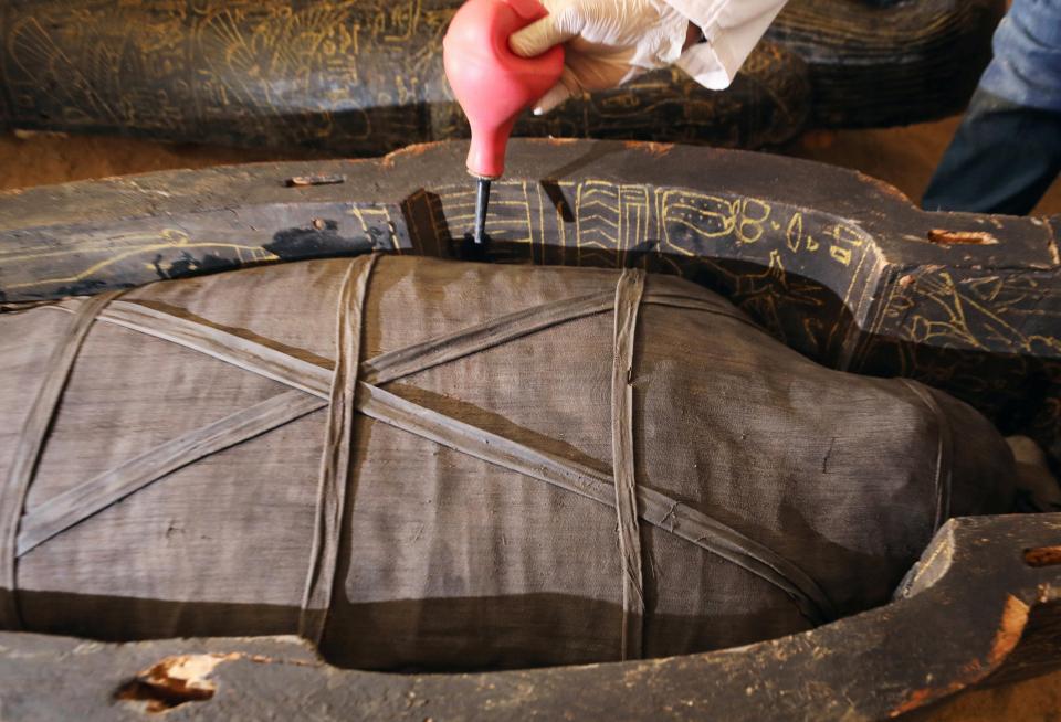  It is believed to be the first time, an unopened sarcophagus, was unveiled before the world’s media