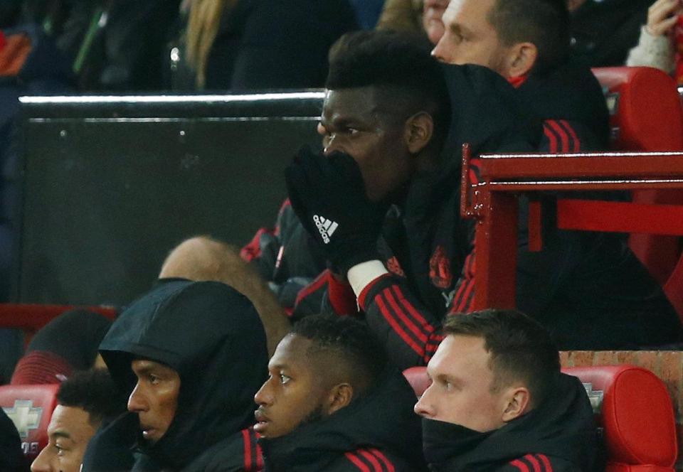  Paul Pogba was dropped on Tuesday by Jose Mourinho for a lack of heart