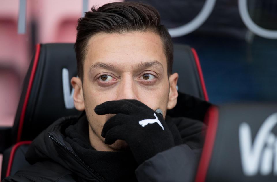  Mesut Ozil was benched for yesterday's win over Bournemouth