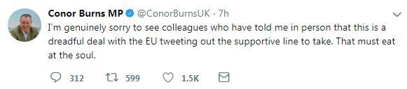  Tweet from Anti-Brexiteer Conor Burns