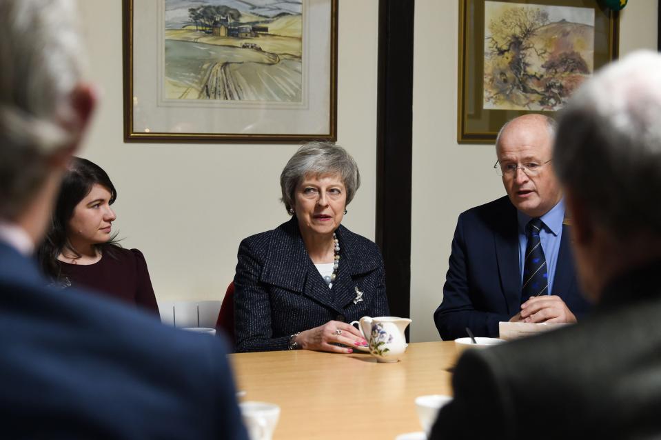  Theresa May is visiting Wales and Northern Ireland today - here at the Royal Welsh Winter Fair