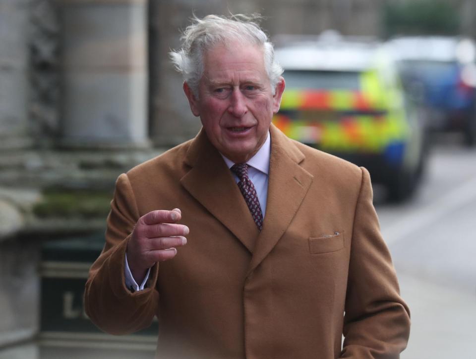  The Prince of Wales arrives at Ely Cathedral during his visit to East Anglia