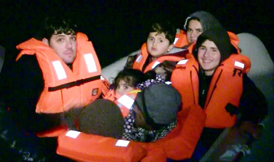  The migrants are believed to be Iranians whose dinghy ran out of fuel ten miles off the coast