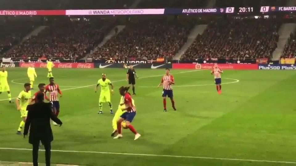  His second is a left-foot back-heel which sends the ball through Luis's legs